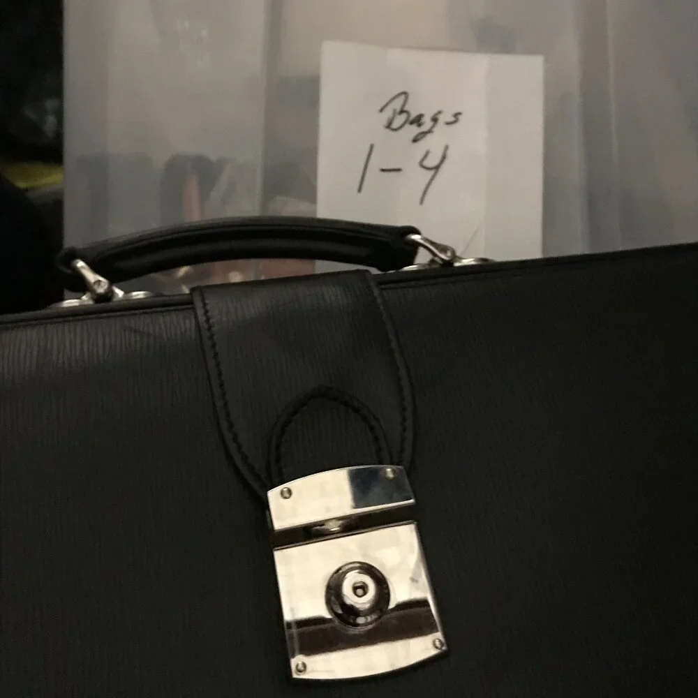 Elegant Black Leather Italian Briefcase Professional Business Luxury Bag